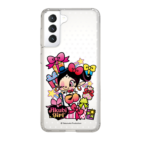 スリムプロテクションケース［ アクビガール - プレゼントリボン ］