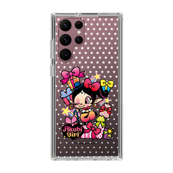 スリムプロテクションケース［ アクビガール - プレゼントリボン ］