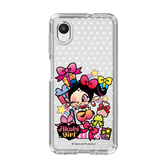 スリムプロテクションケース［ アクビガール - プレゼントリボン ］