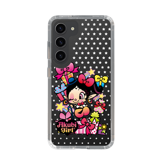スリムプロテクションケース［ アクビガール - プレゼントリボン ］