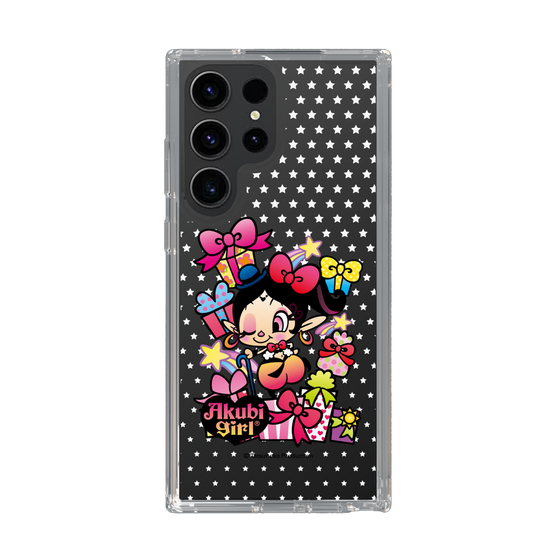スリムプロテクションケース［ アクビガール - プレゼントリボン ］