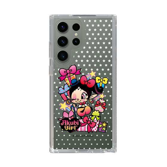 スリムプロテクションケース［ アクビガール - プレゼントリボン ］