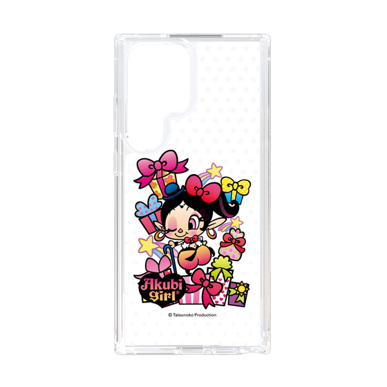 スリムプロテクションケース［ アクビガール - プレゼントリボン ］
