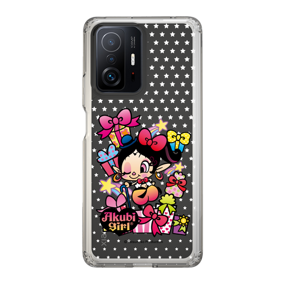 スリムプロテクションケース［ アクビガール - プレゼントリボン ］