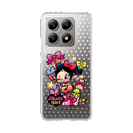 スリムプロテクションケース［ アクビガール - プレゼントリボン ］