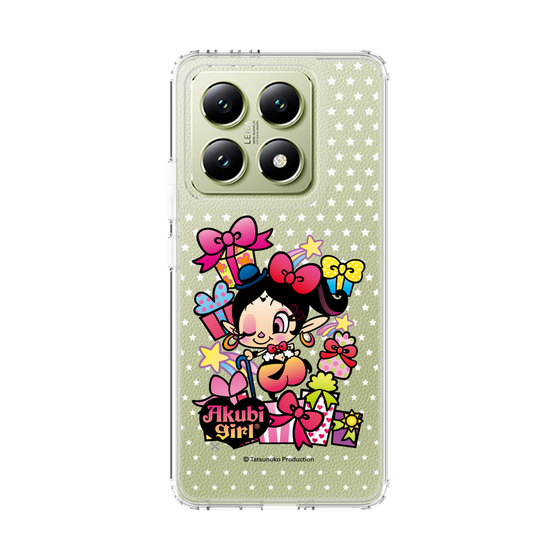 スリムプロテクションケース［ アクビガール - プレゼントリボン ］