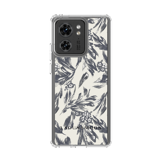 スリムプロテクションケース［ LAGUNAMOON - ボタニカルジャガード - White×Black ］