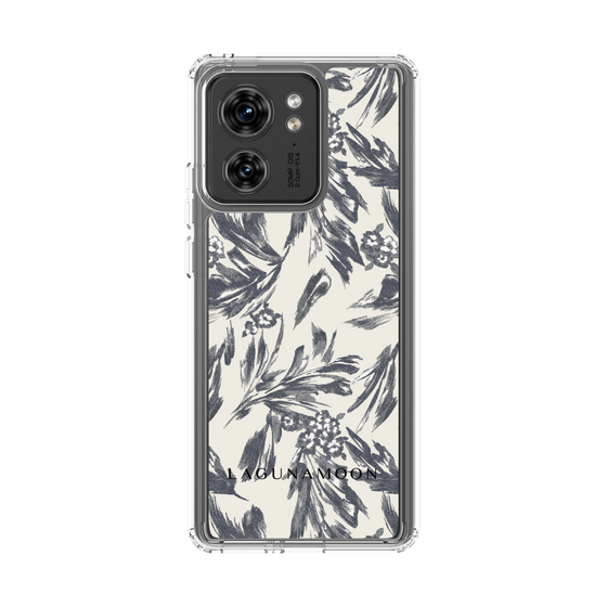 スリムプロテクションケース［ LAGUNAMOON - ボタニカルジャガード - White×Black ］