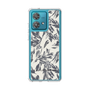 スリムプロテクションケース［ LAGUNAMOON - ボタニカルジャガード - White×Black ］