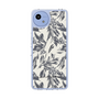 スリムプロテクションケース［ LAGUNAMOON - ボタニカルジャガード - White×Black ］