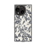 スリムプロテクションケース［ LAGUNAMOON - ボタニカルジャガード - White×Black ］