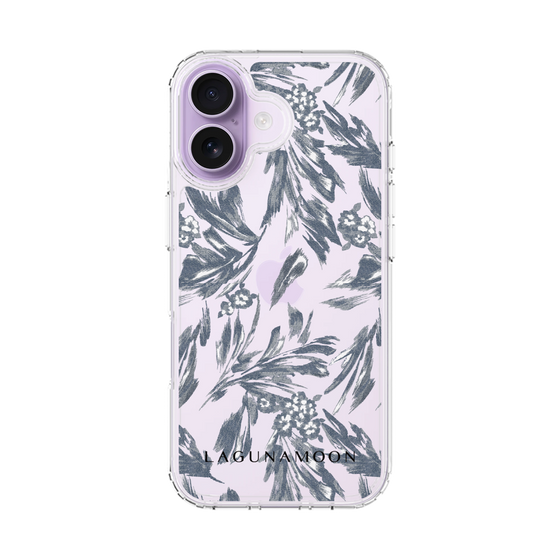 スリムプロテクションケース［ LAGUNAMOON - ボタニカルジャガード - Clear×Black ］