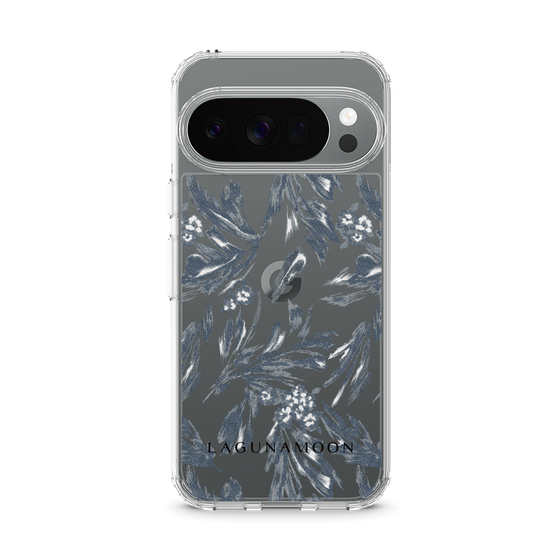 スリムプロテクションケース［ LAGUNAMOON - ボタニカルジャガード - Clear×Black ］