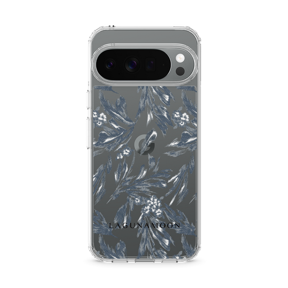 スリムプロテクションケース［ LAGUNAMOON - ボタニカルジャガード - Clear×Black ］
