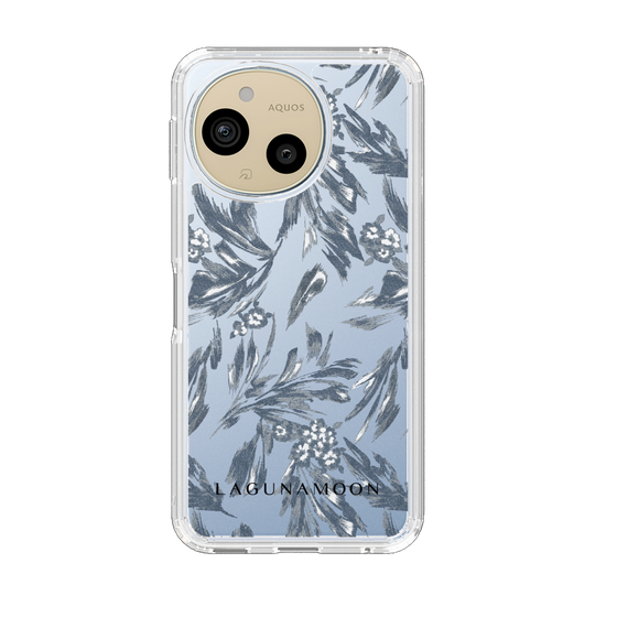 スリムプロテクションケース［ LAGUNAMOON - ボタニカルジャガード - Clear×Black ］