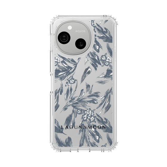 スリムプロテクションケース［ LAGUNAMOON - ボタニカルジャガード - Clear×Black ］
