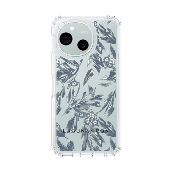 スリムプロテクションケース［ LAGUNAMOON - ボタニカルジャガード - Clear×Black ］