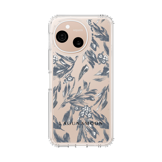 スリムプロテクションケース［ LAGUNAMOON - ボタニカルジャガード - Clear×Black ］