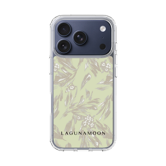スリムプロテクションケース［ LAGUNAMOON - ボタニカルジャガード - White×Beige ］
