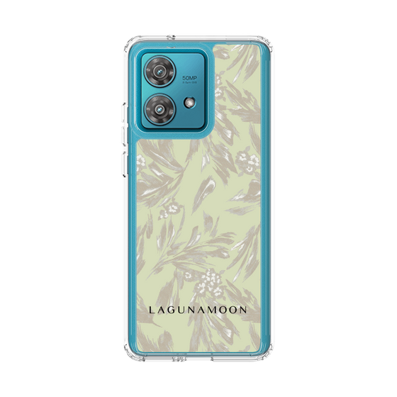 スリムプロテクションケース［ LAGUNAMOON - ボタニカルジャガード - White×Beige ］