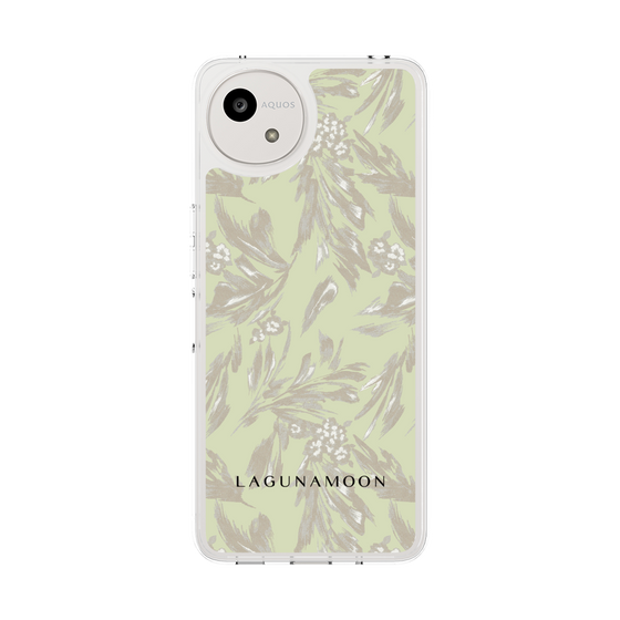 スリムプロテクションケース［ LAGUNAMOON - ボタニカルジャガード - White×Beige ］