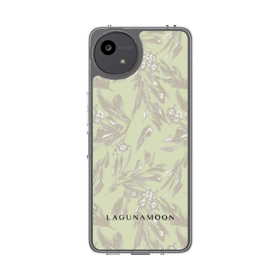 スリムプロテクションケース［ LAGUNAMOON - ボタニカルジャガード - White×Beige ］