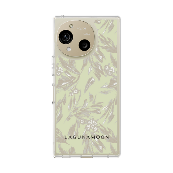 スリムプロテクションケース［ LAGUNAMOON - ボタニカルジャガード - White×Beige ］