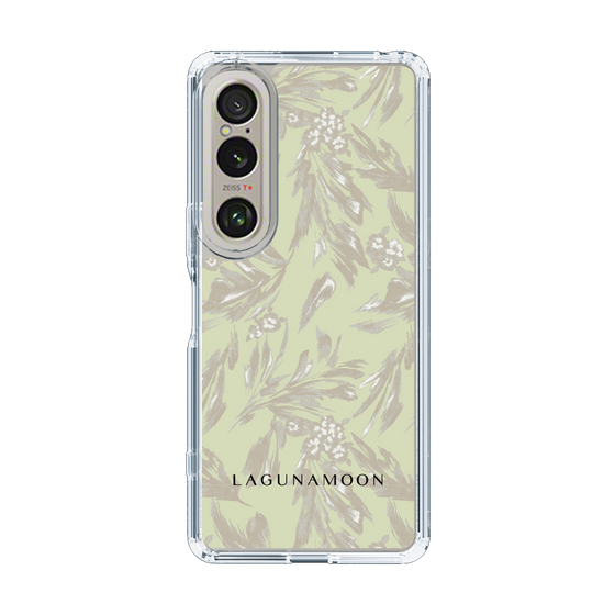 スリムプロテクションケース［ LAGUNAMOON - ボタニカルジャガード - White×Beige ］