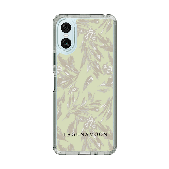 スリムプロテクションケース［ LAGUNAMOON - ボタニカルジャガード - White×Beige ］