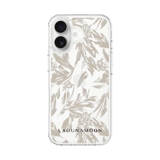 スリムプロテクションケース［ LAGUNAMOON - ボタニカルジャガード - Clear×Beige ］