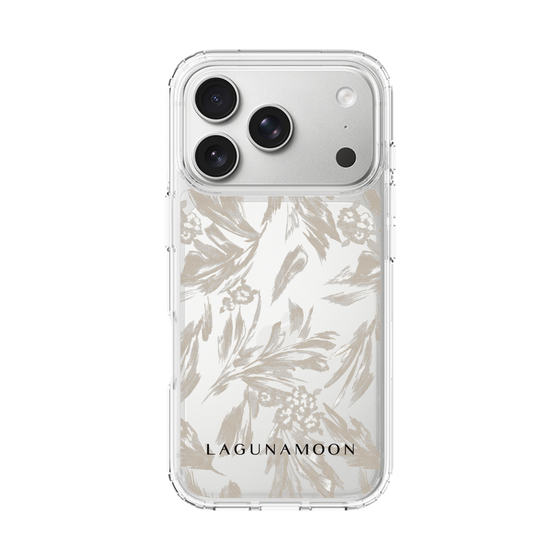 スリムプロテクションケース［ LAGUNAMOON - ボタニカルジャガード - Clear×Beige ］