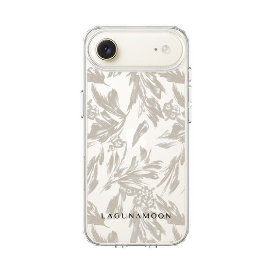 スリムプロテクションケース［ LAGUNAMOON - ボタニカルジャガード - Clear×Beige ］
