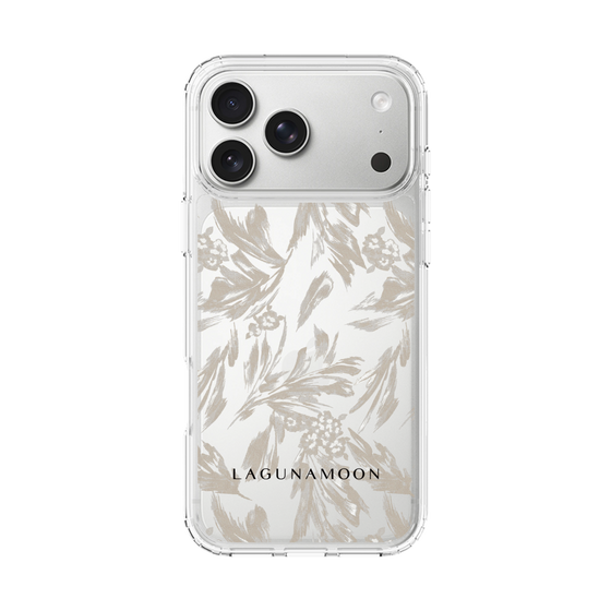 スリムプロテクションケース［ LAGUNAMOON - ボタニカルジャガード - Clear×Beige ］