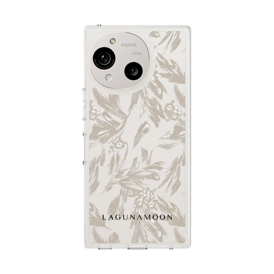 スリムプロテクションケース［ LAGUNAMOON - ボタニカルジャガード - Clear×Beige ］