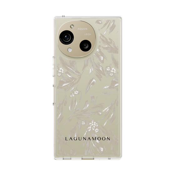 スリムプロテクションケース［ LAGUNAMOON - ボタニカルジャガード - Clear×Beige ］
