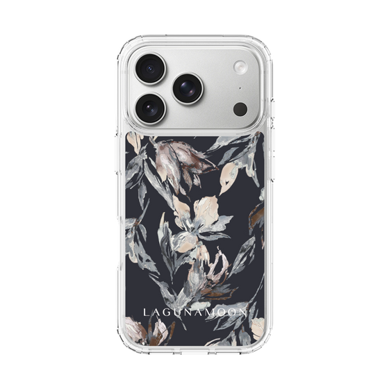 スリムプロテクションケース［ LAGUNAMOON - ニュアンスフラワー - Navy ］