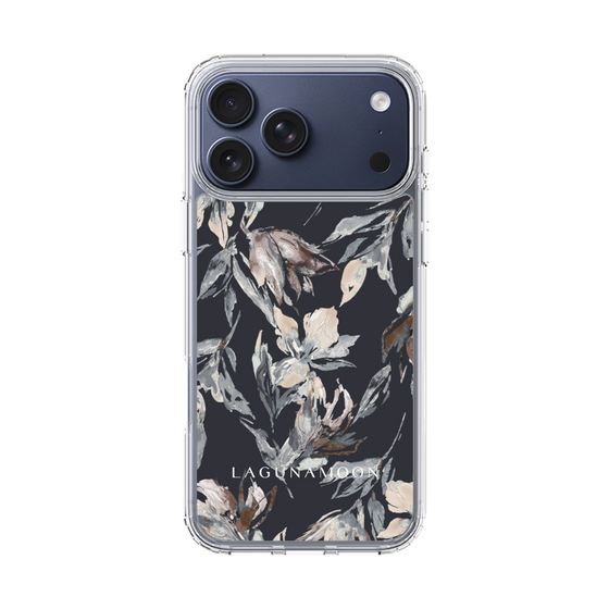 スリムプロテクションケース［ LAGUNAMOON - ニュアンスフラワー - Navy ］