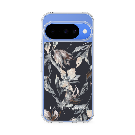スリムプロテクションケース［ LAGUNAMOON - ニュアンスフラワー - Navy ］