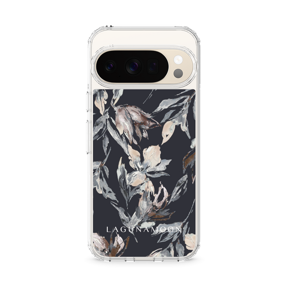 スリムプロテクションケース［ LAGUNAMOON - ニュアンスフラワー - Navy ］