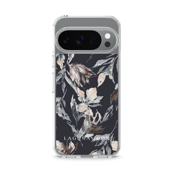 スリムプロテクションケース［ LAGUNAMOON - ニュアンスフラワー - Navy ］