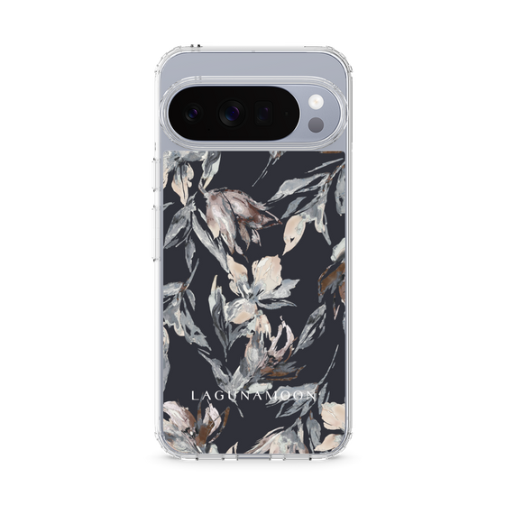 スリムプロテクションケース［ LAGUNAMOON - ニュアンスフラワー - Navy ］