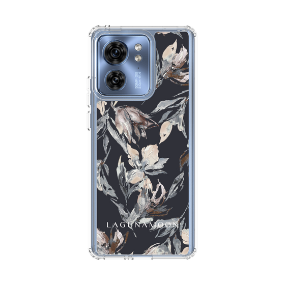 スリムプロテクションケース［ LAGUNAMOON - ニュアンスフラワー - Navy ］