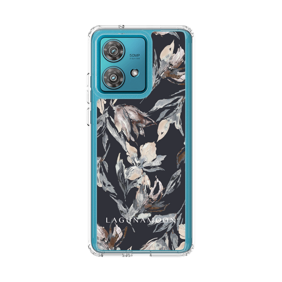 スリムプロテクションケース［ LAGUNAMOON - ニュアンスフラワー - Navy ］