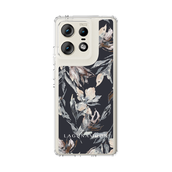 スリムプロテクションケース［ LAGUNAMOON - ニュアンスフラワー - Navy ］