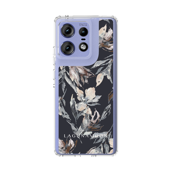 スリムプロテクションケース［ LAGUNAMOON - ニュアンスフラワー - Navy ］
