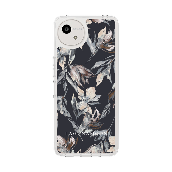 スリムプロテクションケース［ LAGUNAMOON - ニュアンスフラワー - Navy ］