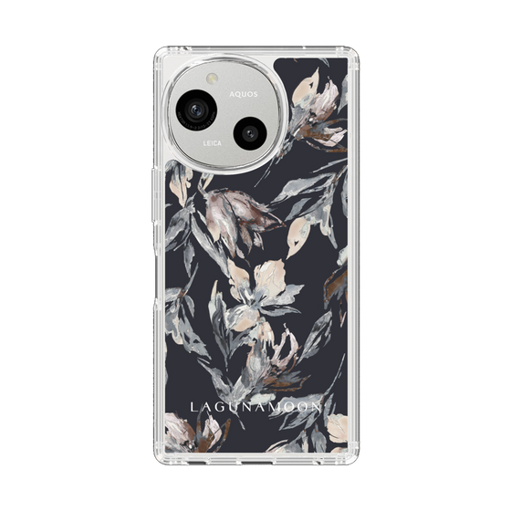 スリムプロテクションケース［ LAGUNAMOON - ニュアンスフラワー - Navy ］