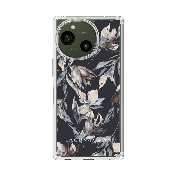 スリムプロテクションケース［ LAGUNAMOON - ニュアンスフラワー - Navy ］