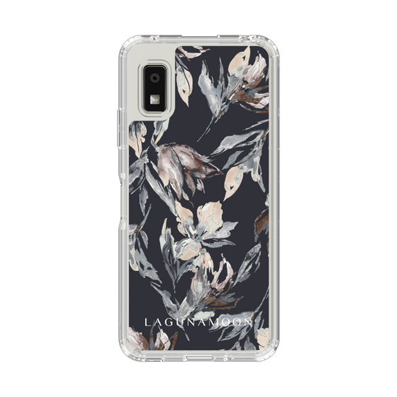 スリムプロテクションケース［ LAGUNAMOON - ニュアンスフラワー - Navy ］