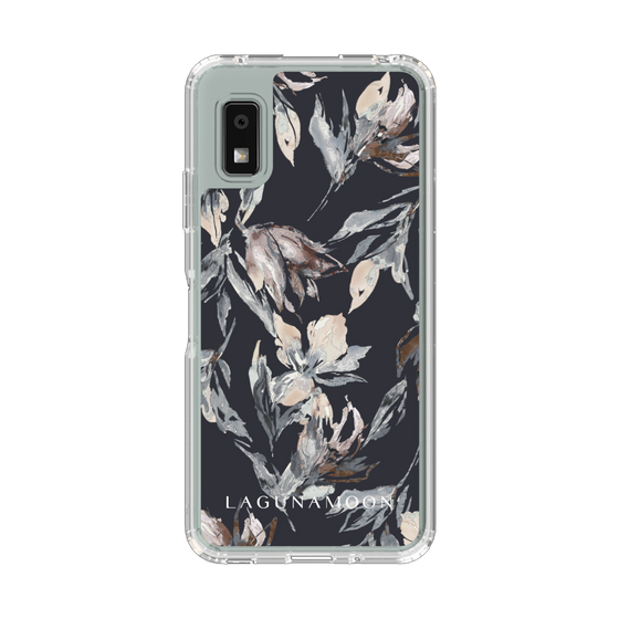 スリムプロテクションケース［ LAGUNAMOON - ニュアンスフラワー - Navy ］